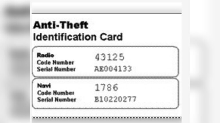 2008 Honda Accord Radio Code