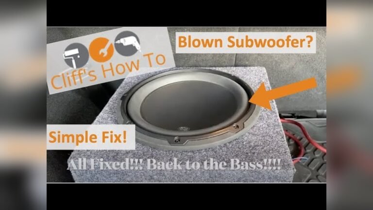 How Do You Fix a Blown Subwoofer