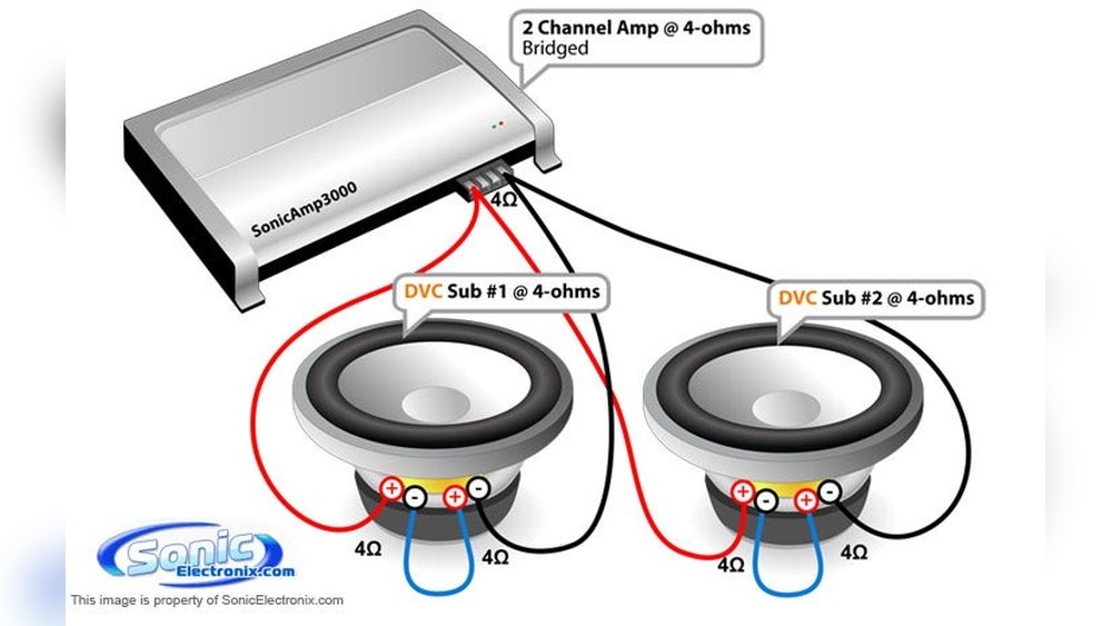 How to Bridge a 2 Channel Amp With 2 Subs