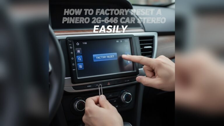 How to Factory Reset a Pinero 2G 64G Car Stereo Easily